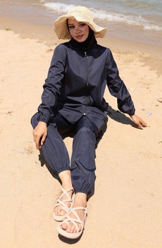 Maillot de Bain Hijab Bleu Marine 9003-02