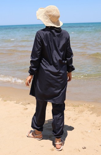 Maillot de Bain Hijab Bleu Marine 9003-02