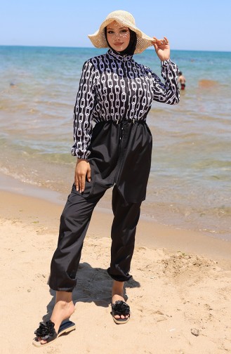 Black Modest Swimwear 9005A-01