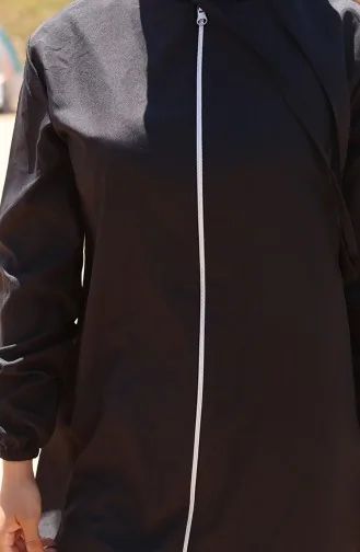 Kapüşonlu Tesettür Mayo 0507-01 Siyah