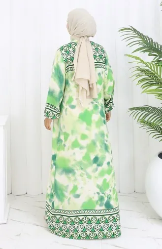 Robe Boutonnée En Viscose 0114-01 Vert 0114-01
