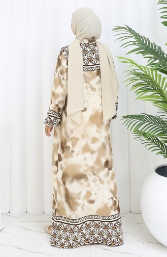 Brown Hijab Dress 0114-03