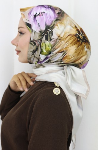 Dijital Rayon Eşarp 70298-04 Bej