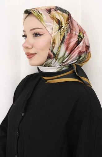 Dijital Rayon Eşarp 70298-05 Siyah Gold