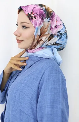 Digitale Rayon Sjaal 70298-12 Blauw 70298-12