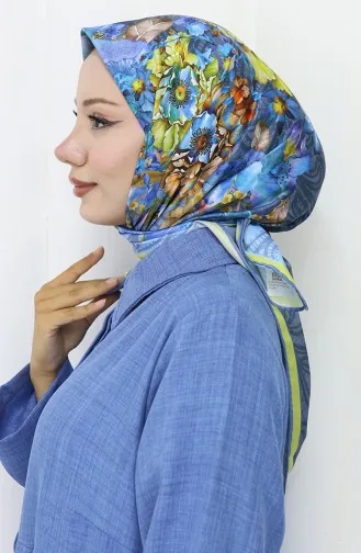 Dijital Rayon Eşarp 70299-02 İndigo