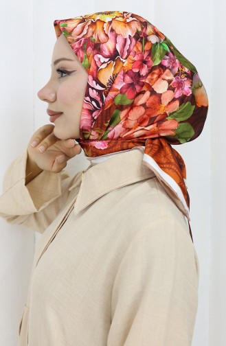 Dijital Rayon Eşarp 70299-03 Kiremit