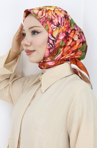 Dijital Rayon Eşarp 70299-03 Kiremit