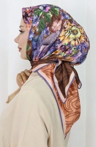 Digitale Rayon Sjaal 70299-04 Bruin 70299-04