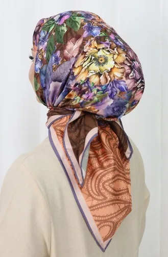 Digitale Rayon Sjaal 70299-04 Bruin 70299-04