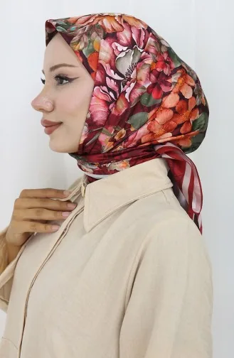 Digital Rayon Scarf 70299-05 Claret Red 70299-05