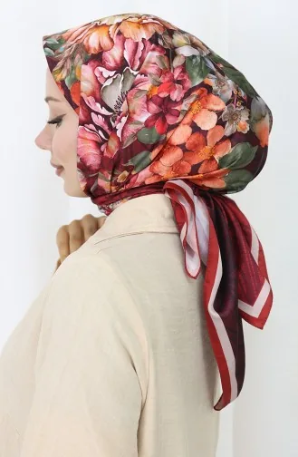 Digital Rayon Scarf 70299-05 Claret Red 70299-05