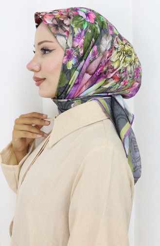 Dijital Rayon Eşarp 70299-08 Füme Lila