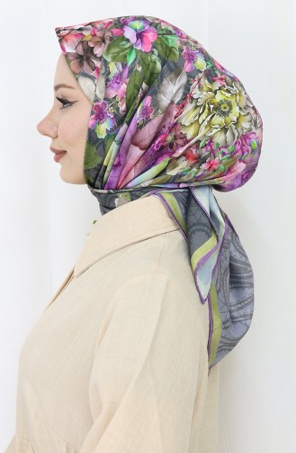Dijital Rayon Eşarp 70299-08 Füme Lila