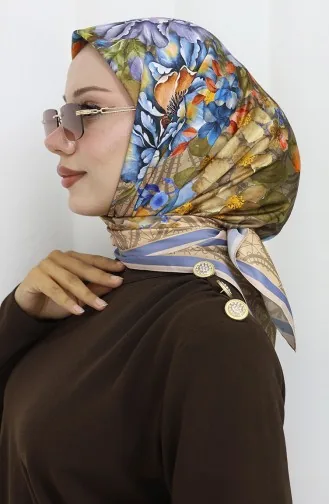 Dijital Rayon Eşarp 70299-09 Koyu Vizon