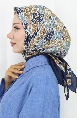 Digitale Rayon Sjaal 70300-03 Marineblauw 70300-03