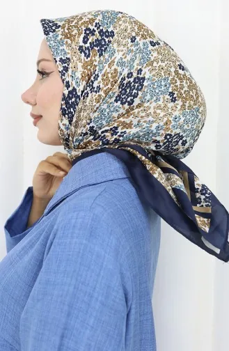 Digitale Rayon Sjaal 70300-03 Marineblauw 70300-03