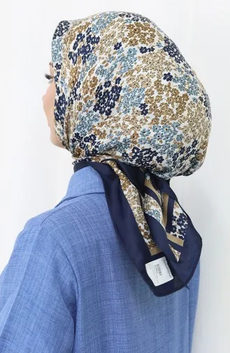 Digitale Rayon Sjaal 70300-03 Marineblauw 70300-03