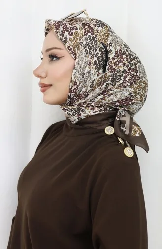 وشاح رايون رقمي 70300-04 بني 70300-04