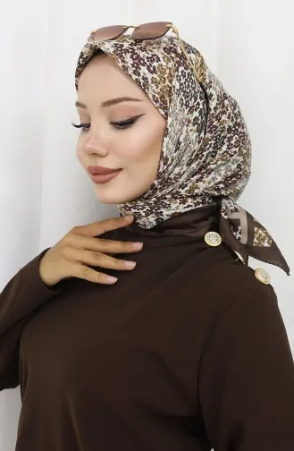 وشاح رايون رقمي 70300-04 بني 70300-04