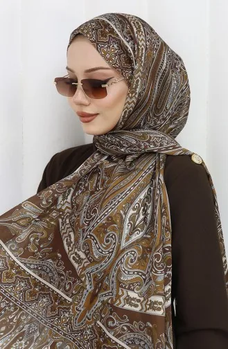 Ethnic Pattern Janjan Shawl 70305-06 Brown 70305-06