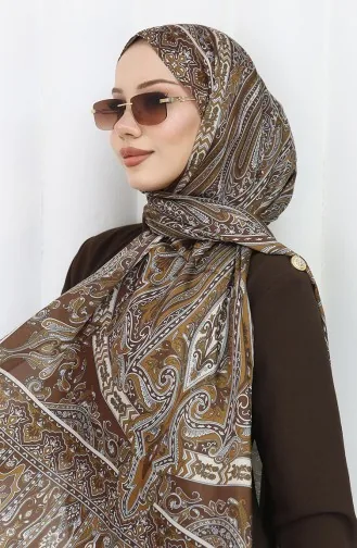Ethnic Pattern Janjan Shawl 70305-06 Brown 70305-06