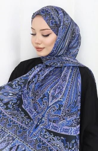 Châle Janjan à Motif Ethnique 70305-12 Noir Saxe 70305-12