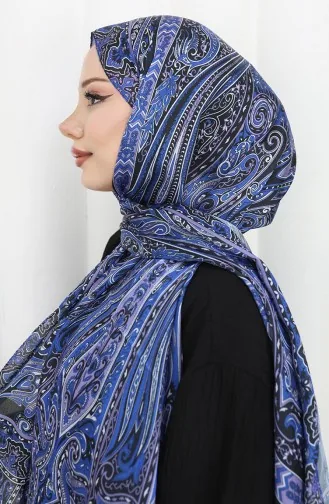 Châle Janjan à Motif Ethnique 70305-12 Noir Saxe 70305-12