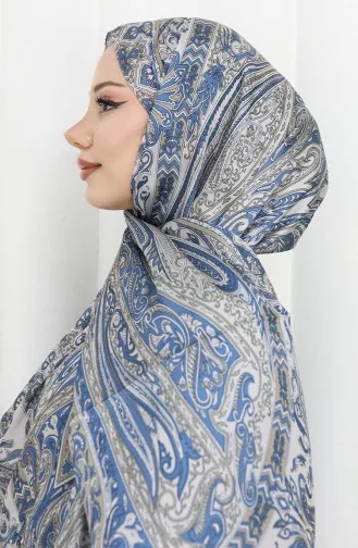 Châle Janjan Motif Ethnique 70305-13 Indigo 70305-13