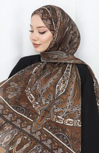 Châle Janjan à Motif Ethnique 70305-14 Café Amer 70305-14