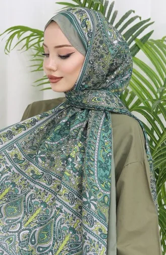 Etnik Desenli Soft Şal 70312-01 Çağla Yeşili