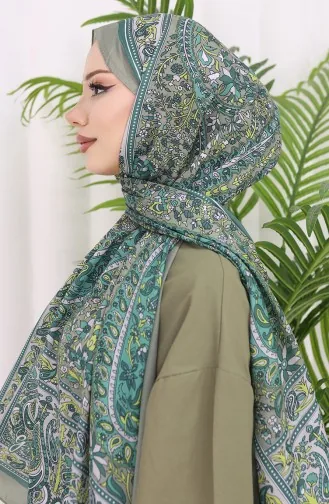 Etnik Desenli Soft Şal 70312-01 Çağla Yeşili