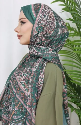 Weicher Schal Mit Ethnischem Muster 70312-02 Smaragdgrün 70312-02