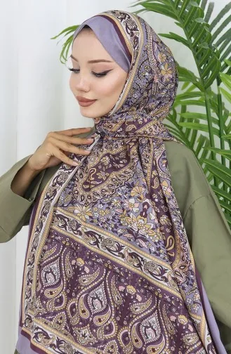 شال ناعم بنقوش عرقية 70312-15 أرجواني أرجواني 70312-15