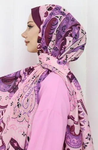 شال ناعم منقوش 70314-08 كرزي أرجواني 70314-08