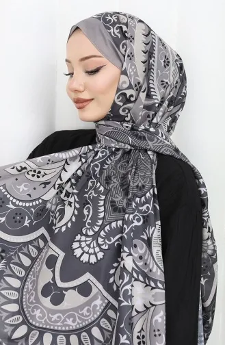 Desenli Soft Şal 70314-12 Füme