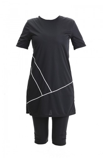 Maillot de Bain Hijab Noir 2501-01