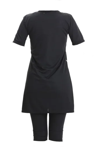 Kurzarm Pool Badeanzug 2501-01 Schwarz 2501-01