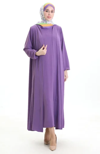 Asil Abaya Suit 0336-09 Purple 0336-09