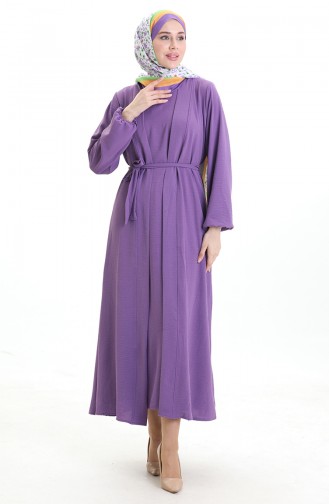 Asil Abaya Takım 0336-09 Mor