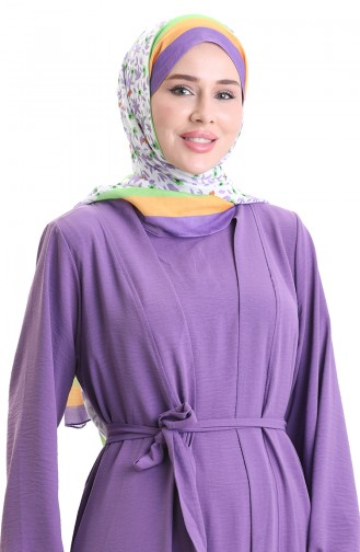 Asil Abaya Takım 0336-09 Mor