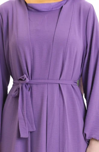 Asil Abaya Suit 0336-09 Purple 0336-09