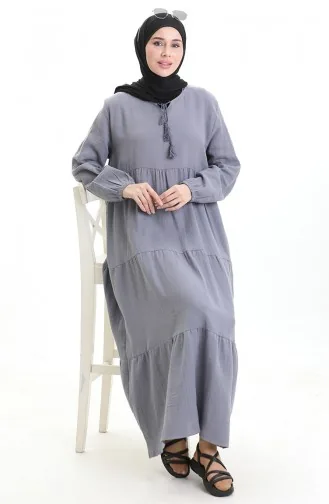 Robe En Mousseline 6050-04 Gris 6050-04