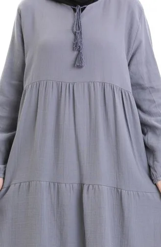 Robe En Mousseline 6050-04 Gris 6050-04