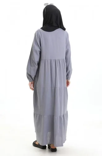 Robe En Mousseline 6050-04 Gris 6050-04