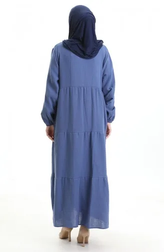 Robe En Mousseline 6050-05 Bleu 6050-05