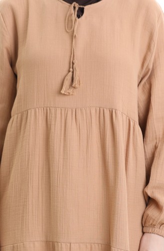 Hellbeige Hijab Kleider 6050-08