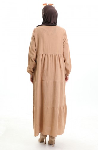 Hellbeige Hijab Kleider 6050-08