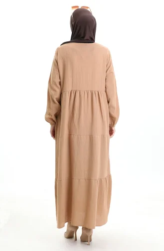 Muslin Dress 6050-08 Light Beige 6050-08