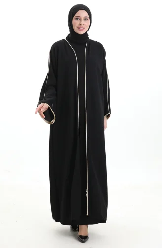 Abaya Mit Reissverschluss 0164-01 Schwarz 0164-01